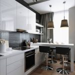 Кухня в современном стиле маленькая кухня белая кухня кухня с полуостровом вариант исполнения фото