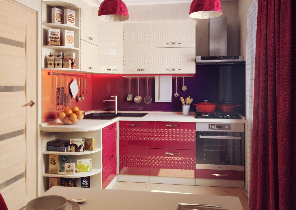 Угловая кухня типы планировок подбор стиля оформление угловой кухни угловая красная кухня фото