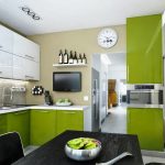 Кухня вашей мечты Бело-зеленая кухня полезные советы материалы характеристика размеры сочетание цветов яркие акценты на белой кухне сочетание цветов фото
